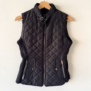 Quilted Black Vest Size Small
